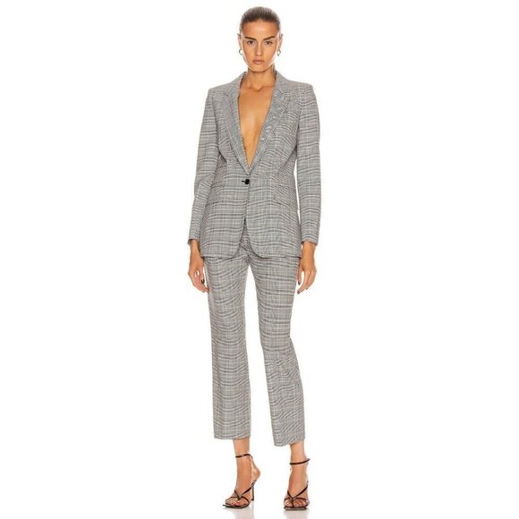 Max Mara Pleated Cropped Plaid Pants NWOT - Picture 4 of 11